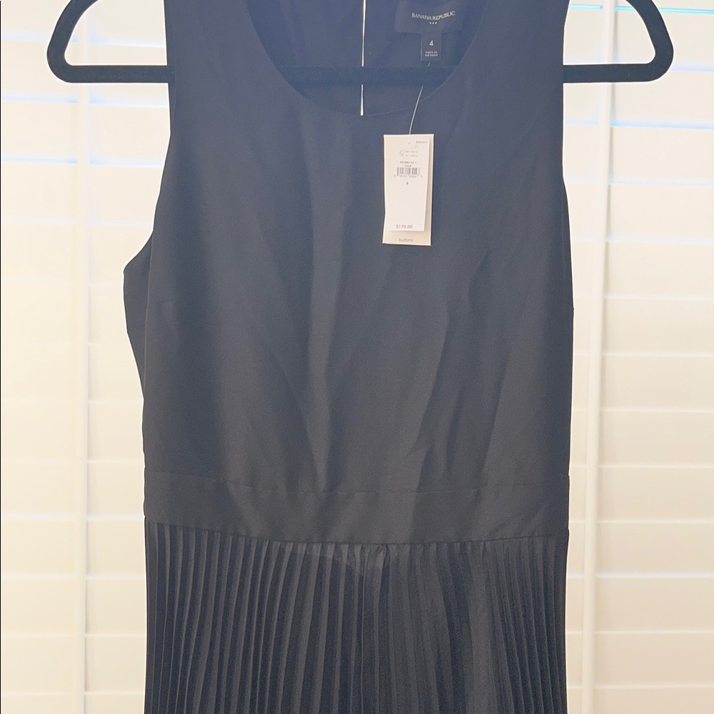 Banana Republic Classic Black Midi Dress with back cutout - Picture 8 of 14